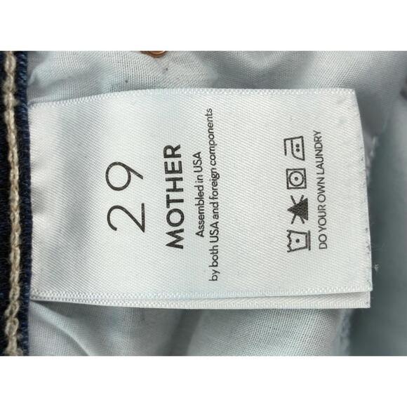 Mother The Stunner Zip Ankle Step Fray Distressed Skinny Jeans Size 29 - Picture 5 of 9